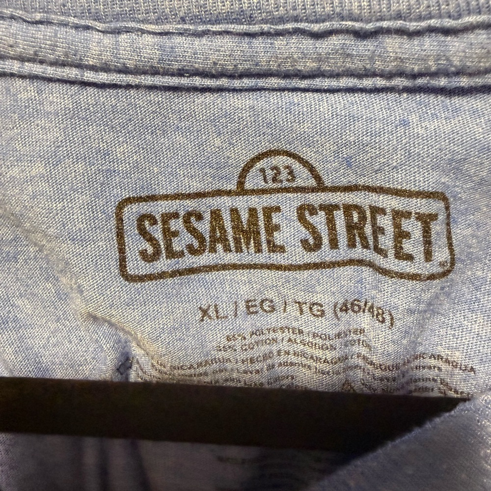 Sesame Street Light Blue Logo Tee - Picture 3 of 3